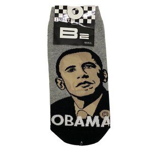 Just B2 Obama Low Cut Cotton Socks Grey Black Made in Korea Womens Socks